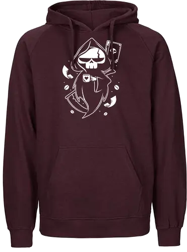 Coffee & Paperwork - ghost, skeleton, reaper, death - Fairtrade Hoodie