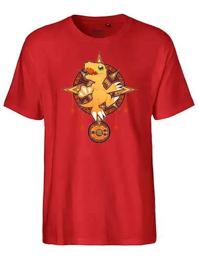 Crest of Courage - digital, monsters, courage, mut, dino - Fairtrade T-Shirt