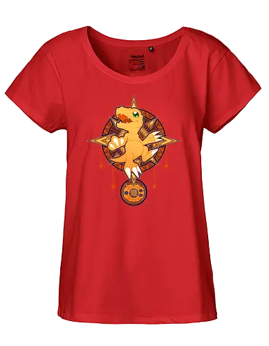 Crest of Courage - digital, monsters, courage, mut, dino - Fairtrade Girl Shirt