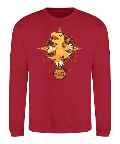 Crest of Courage - digital, monsters, courage, mut, dino - Sweatshirt