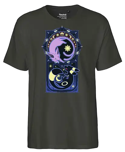 Art of Evolution - pocket, monster, evolution, stars, moon, sun - Fairtrade T-Shirt