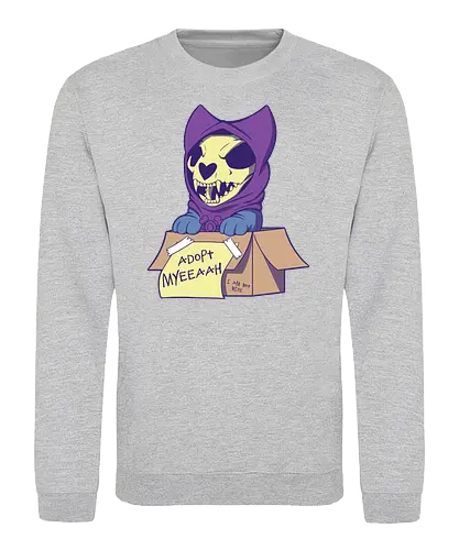 Adopt Myh! - skeletor, myaah, dog, skeleton, Adopt me, Not nice, motu - Sweatshirt