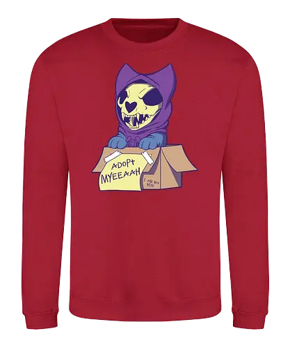 Adopt Myh! - skeletor, myaah, dog, skeleton, Adopt me, Not nice, motu - Sweatshirt