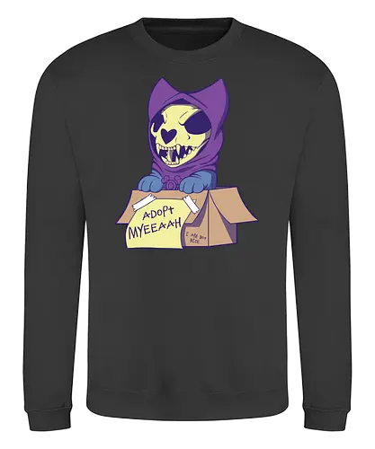 Adopt Myh! - skeletor, myaah, dog, skeleton, Adopt me, Not nice, motu - Sweatshirt