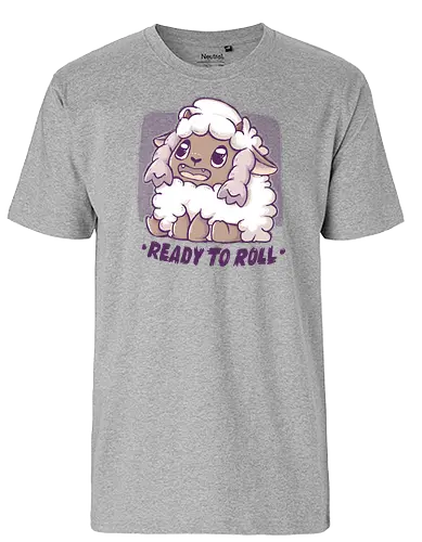 Ready to Roll - pocket, monster, sheep, schaf, fluffy, cute - Fairtrade T-Shirt