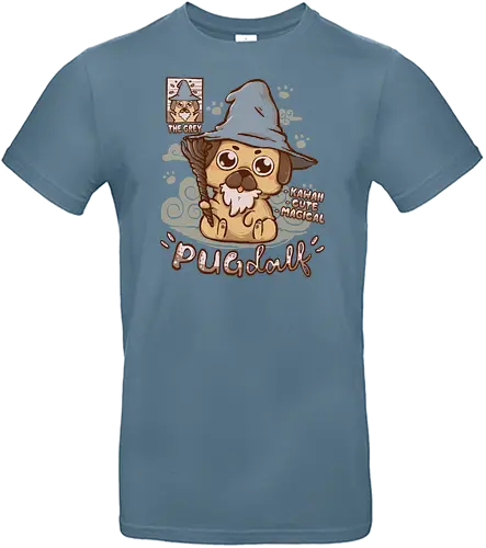 Pugdalf - pug, wizard, magical, magic, zauberer, mops - Standard T-Shirt