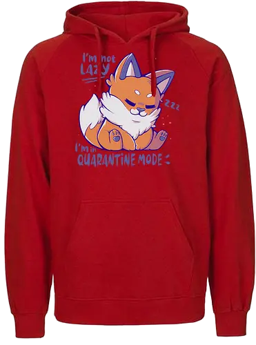 Quarantine Mode - Quarantäne, Social Distancing, Corona, fuchs, fox - Fairtrade Hoodie