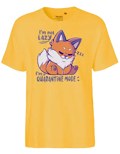 Quarantine Mode - Quarantäne, Social Distancing, Corona, fuchs, fox - Fairtrade T-Shirt