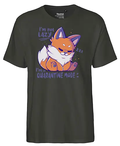 Quarantine Mode - Quarantäne, Social Distancing, Corona, fuchs, fox - Fairtrade T-Shirt