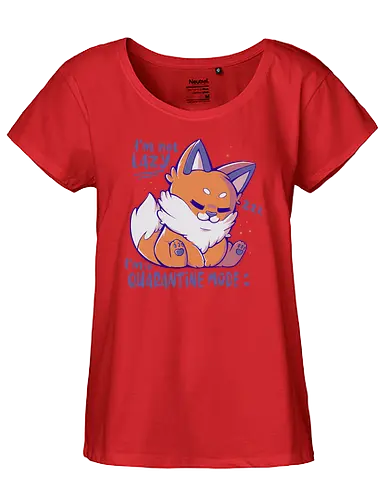Quarantine Mode - Quarantäne, Social Distancing, Corona, fuchs, fox - Fairtrade Girl Shirt