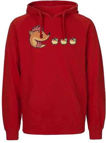 Pac Bandicoot - crash, apple, apfel, arcade, jump'n'run - Fairtrade Hoodie