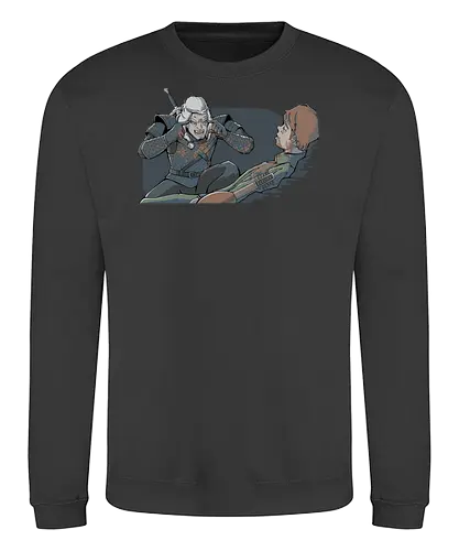 Think Jaskier think - tv, mashup, meme, Think, Invincible, witcher, Jaskier, Witcher - Sweatshirt
