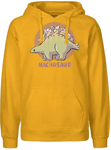 Nachosaur - nachos, dino, Stegosaurus, Snacks - Fairtrade Hoodie
