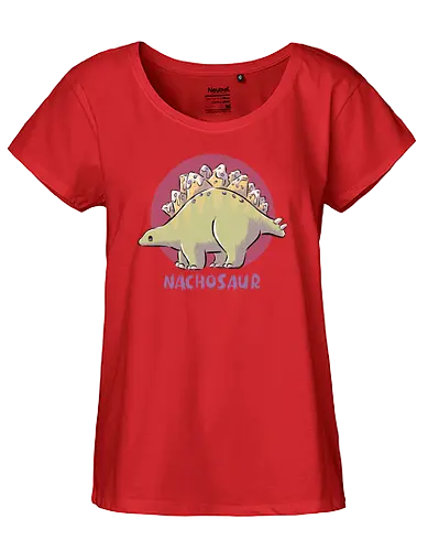 Nachosaur - nachos, dino, Stegosaurus, Snacks - Fairtrade Girl Shirt