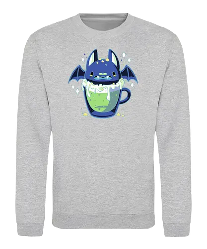 Cute Bat Drink - bat, cute, kawaii, drink, food, horror, halloween - Sweatshirt