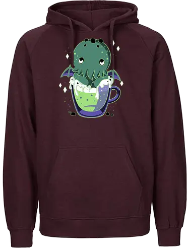 Cute Sea Monster Drink - cute, kawaii, drink, cthulhu - Fairtrade Hoodie