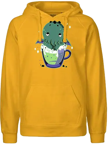 Cute Sea Monster Drink - cute, kawaii, drink, cthulhu - Fairtrade Hoodie