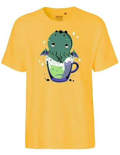 Cute Sea Monster Drink - cute, kawaii, drink, cthulhu - Fairtrade T-Shirt