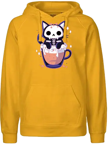 Cute Cat Drink - cute, cat, kawaii, katze, neko, drink - Fairtrade Hoodie