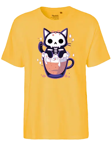 Cute Cat Drink - cute, cat, kawaii, katze, neko, drink - Fairtrade T-Shirt