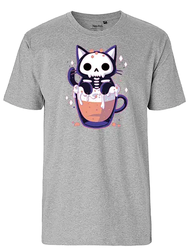 Cute Cat Drink - cute, cat, kawaii, katze, neko, drink - Fairtrade T-Shirt