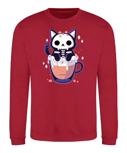 Cute Cat Drink - cute, cat, kawaii, katze, neko, drink - Sweatshirt