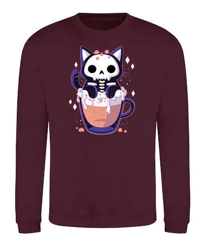 Cute Cat Drink - cute, cat, kawaii, katze, neko, drink - Sweatshirt