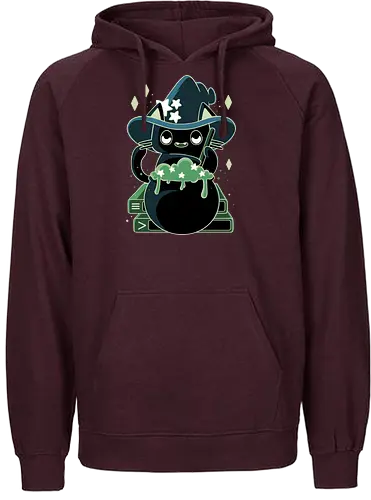 Witch Cat - cat, katze, hexe, witch, Spoopy, halloween - Fairtrade Hoodie