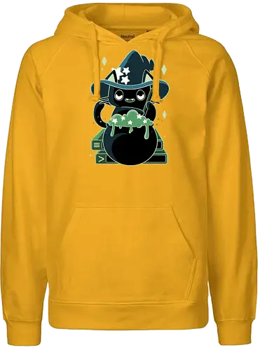 Witch Cat - cat, katze, hexe, witch, Spoopy, halloween - Fairtrade Hoodie