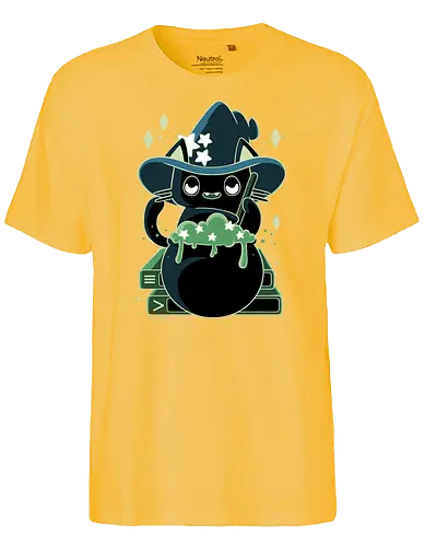 Witch Cat - cat, katze, hexe, witch, Spoopy, halloween - Fairtrade T-Shirt