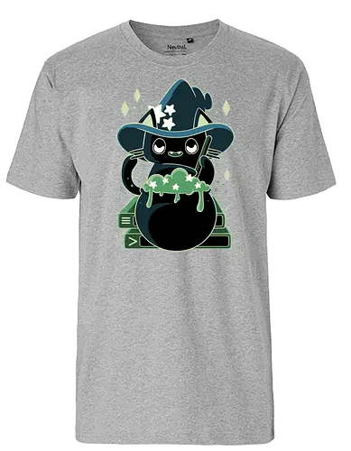 Witch Cat - cat, katze, hexe, witch, Spoopy, halloween - Fairtrade T-Shirt