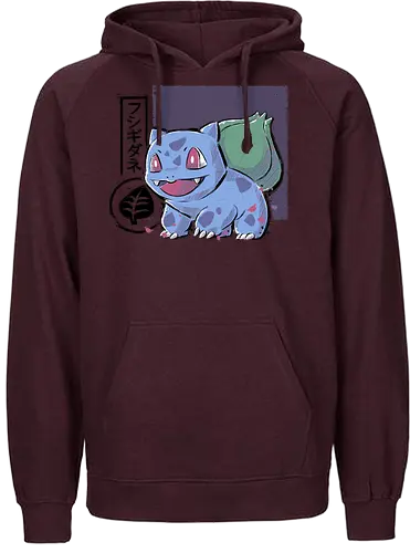 Cute Frog - pocket, monster, grass, pflanze, starter - Fairtrade Hoodie
