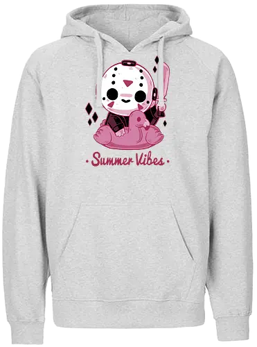Creepy Summer Vibes - cute, horror, jason, holidays, summer - Fairtrade Hoodie