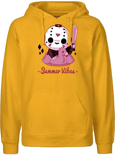 Creepy Summer Vibes - cute, horror, jason, holidays, summer - Fairtrade Hoodie