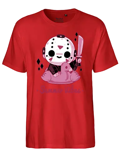 Creepy Summer Vibes - cute, horror, jason, holidays, summer - Fairtrade T-Shirt
