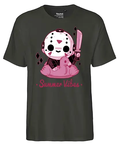 Creepy Summer Vibes - cute, horror, jason, holidays, summer - Fairtrade T-Shirt