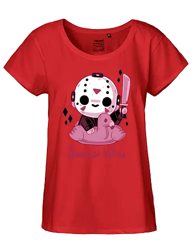 Creepy Summer Vibes - cute, horror, jason, holidays, summer - Fairtrade Girl Shirt