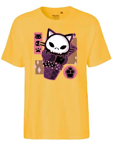 Skull Kitty Cream - summer, eis, kitty, katze, cat, icecream - Fairtrade T-Shirt