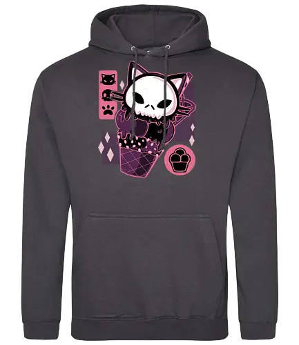 Skull Kitty Cream - summer, eis, kitty, katze, cat, icecream - Standard Hoodie