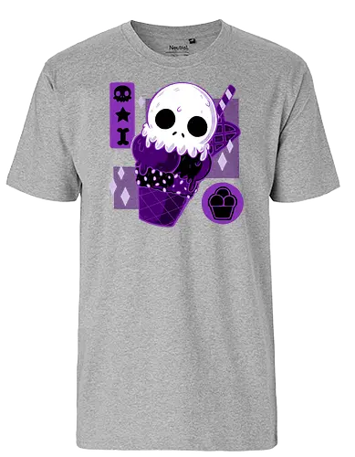 Skull Cream - eis, skull, schädel, summer, icecream - Fairtrade T-Shirt