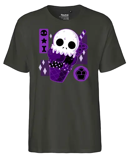 Skull Cream - eis, skull, schädel, summer, icecream - Fairtrade T-Shirt