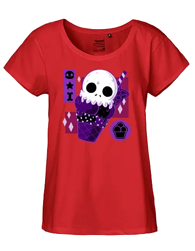 Skull Cream - eis, skull, schädel, summer, icecream - Fairtrade Girl Shirt