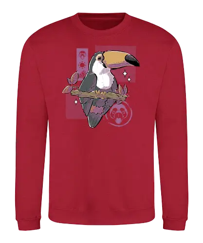 Cute Toucan - bird, birb, toucan, tukan, cute - Sweatshirt