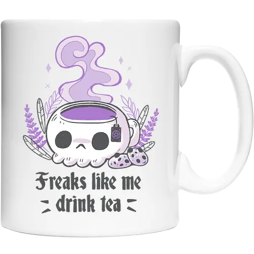 Freaks drink Tea - skull, witch, schädel, freak, tea
