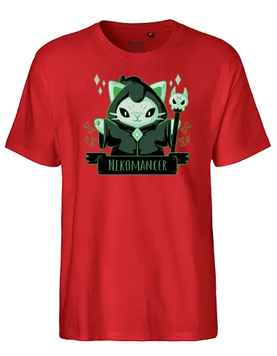 Nekomancer - cat, katze, necromancer, neko - Fairtrade T-Shirt
