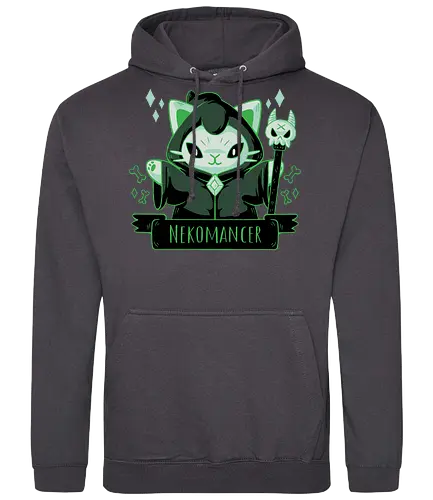 Nekomancer - cat, katze, necromancer, neko - Standard Hoodie