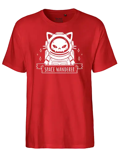 Space Wanderer - space, astronaut, katze, cat - Fairtrade T-Shirt