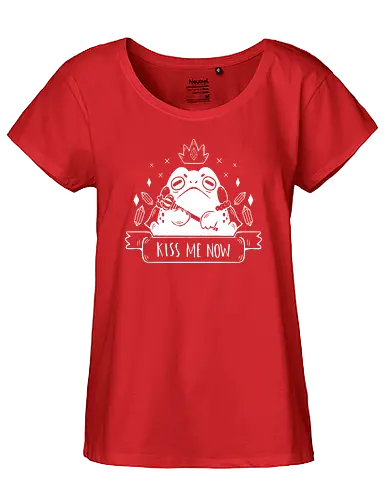 Kiss Me Now - Frog, toad, Froschkönig - Fairtrade Girl Shirt