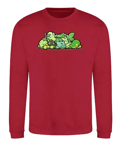 Sleepy Leaf - pocket, monster, grass, pflanze, starter - Sweatshirt