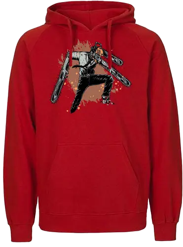 Denji - chainsaw, man, Denji, anime, manga - Fairtrade Hoodie